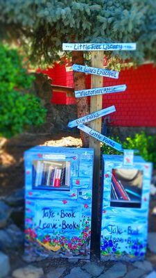 The little free library out front...take a book, leave a book :)