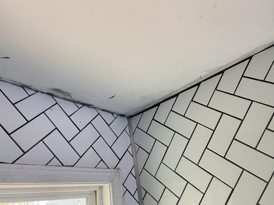 Incomplete grout work