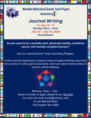 Youth Journal Writing Flyer