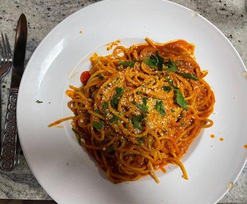 Spaghetti and meatballs