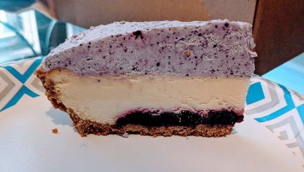 Blueberry Cheesecake - graham cracker, butter, sugar, heavy cream, powdered sugar, cream cheese, vanilla, brown sugar,  lemon juice, spices