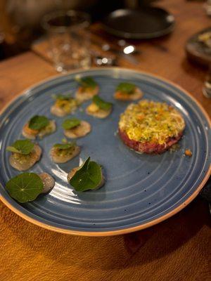 Crudo tasting of three