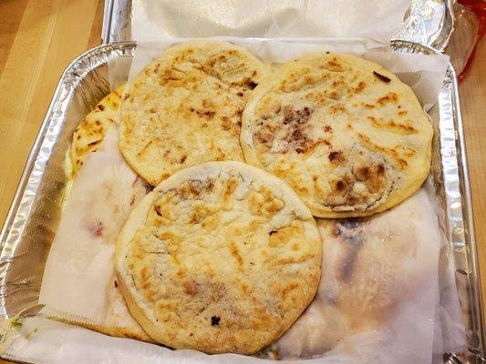 Pupusas were delivered through UberEats.