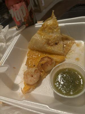 Bland shrimp quesadilla