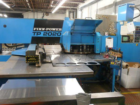 Our Finn Power 33 ton 47 Station turret  punch press waiting for your project.