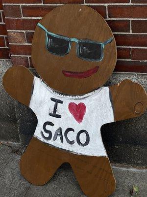 Gingerbread guardian of the Saco Scoop