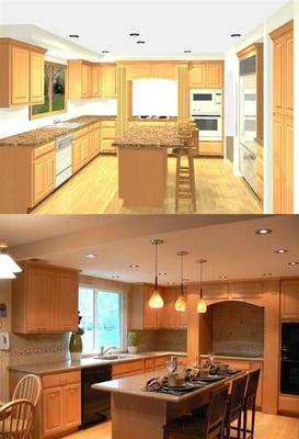 From 3D design to real life kitchen