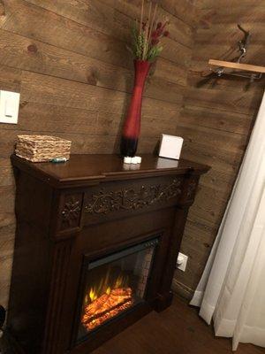 Cozy faux fire