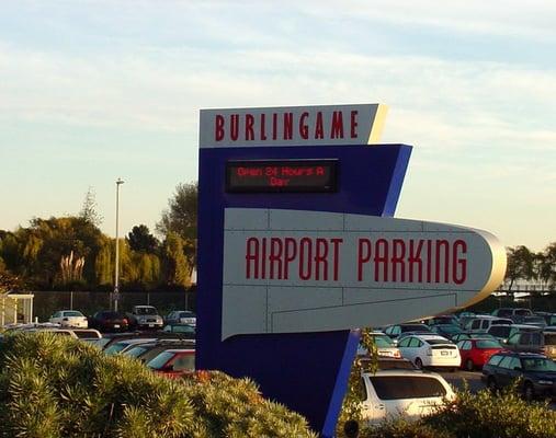 Park near SFO at Burlingame Airport Parking, located on Airport Boulevard, just off Highway 101, Free 24-hour Shuttle Service