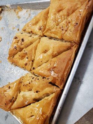 Fresh,  authentic baklava made by the owner's beautiful wife