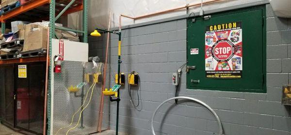 Hazardous Materials Wash Tower installation,  Costco.