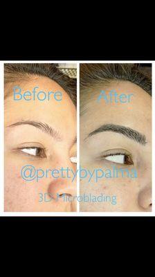 Very natural looking, fuller brows in just a couple hours!