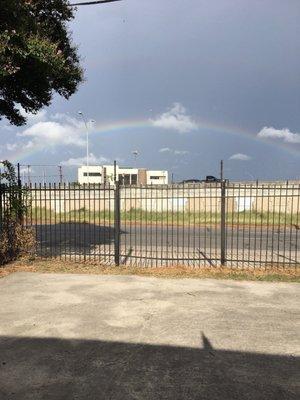 Rainbow in front of the facility