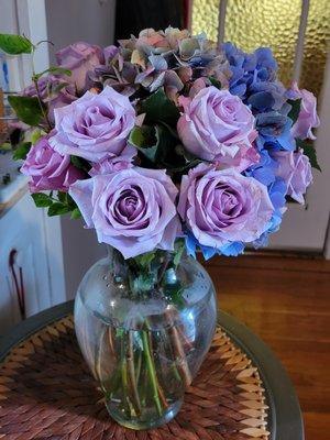 Flowers from the vendor at Divisadero Farmers Market