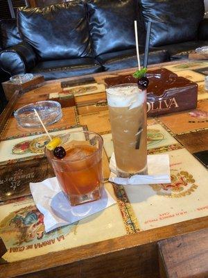 Old Fashioned and River Rise Punch