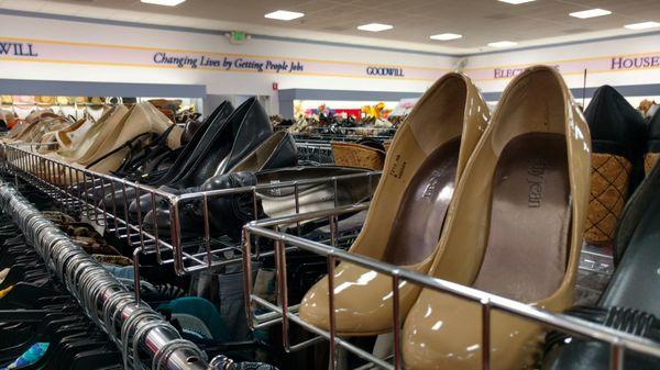 Decent selection of shoes, I'd say between $5.99-$9.99...at least that I saw.