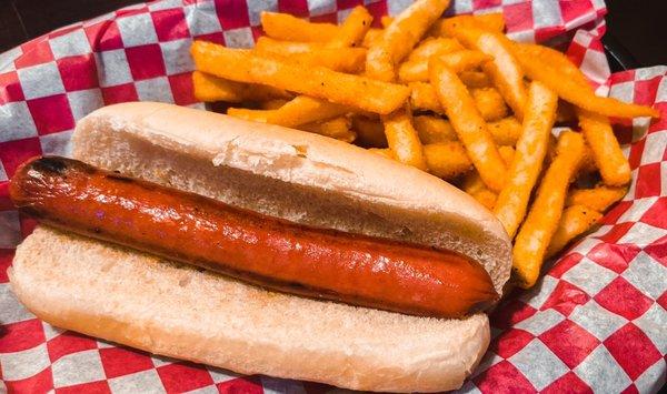 Hot dog and fries