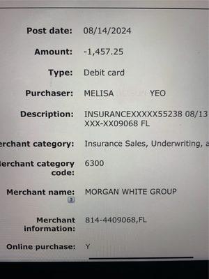 Morgan White Group is the merchant?? I thought I was supposed to get OptiMed Health insurance through Seguro Medico. SCAM!!