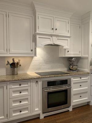 Cabinet paint and backsplash