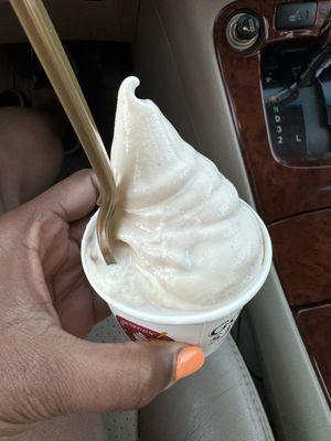 Melted ice cream. Hadn't even taken a bite yet, just walked to my car and took a pic.