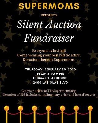 Join us on February 20, 2020 at our Silent Auction Fundraiser. More information on our website: thesupermoms.org