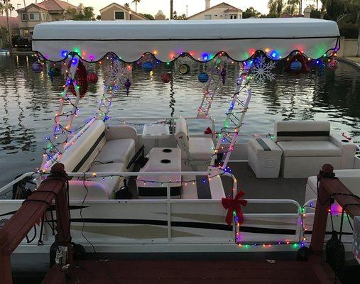 Ready for the Christmas boat parade!