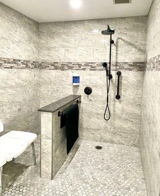 Remodeled shower room