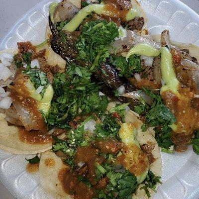 Tacos asada n al pastor