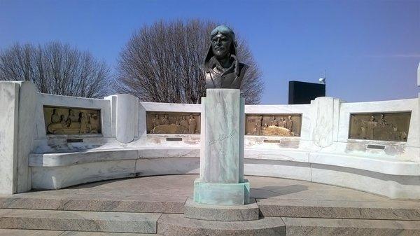 Louis Chevrolet Memorial cast by Adolph Wolter  cast in 1970, installed 1975