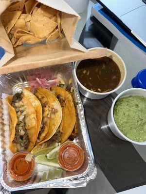 Beef Birria Taco Guacamole & Chips