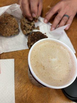 Sampling of cookies and coffee