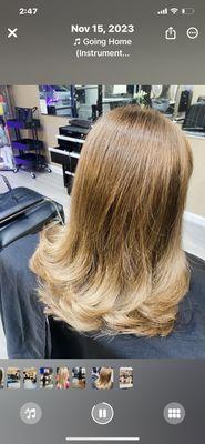 Haircut hair color highlights and hairstyle