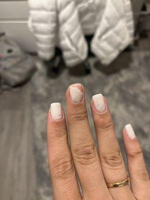 Nail chipped TWO DAYS after i got a $50 gel manicure. terrible