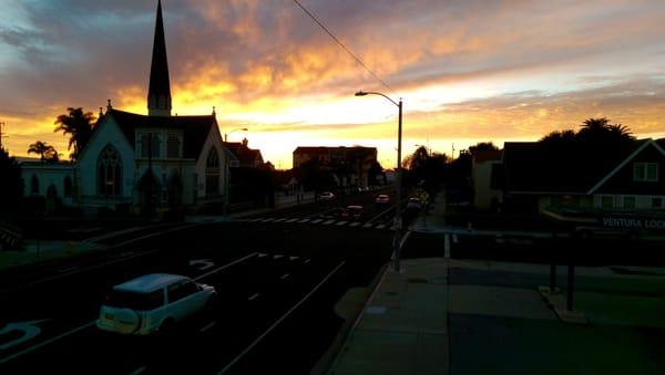 View from the upstairs balcony