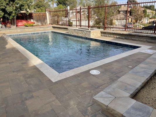 Pavers, Pool, walls