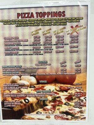 New prices ! Bomb place you won't regret this place been going here for years ! This is the family pizza place .