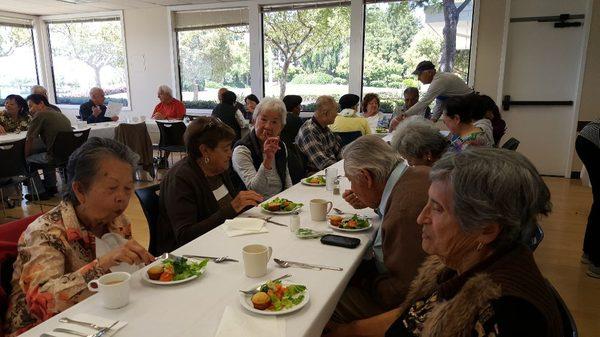 Lunching with our seniors Piccadilly Catering & Rotary of Foster City