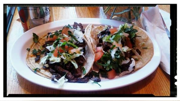 Quick lunch and delicious!  Tacos De Asadas