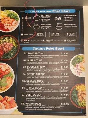 Poke menu