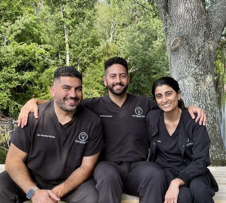 We are proud of our doctors! Talented, humble, and patient focused. Left to right: Charbel Klaib, Fadi Raffoul, Puja Patel