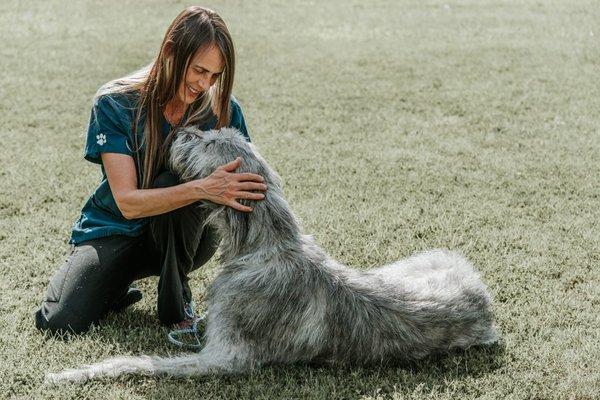 Kathy and Legend at Animal Medical and Surgical Hospital