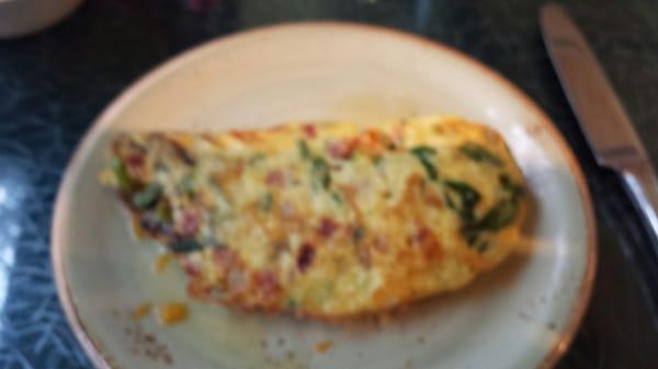 Slightly greasy omelet