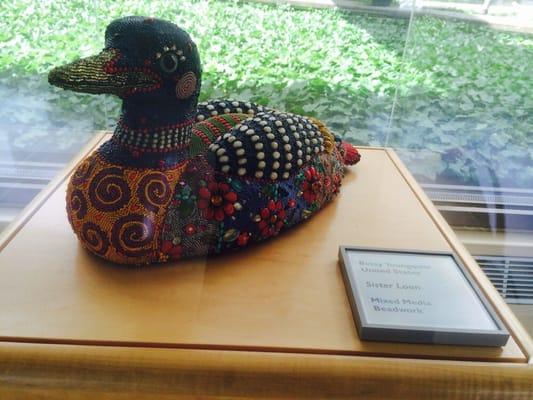 Beautiful duck made of beads loves it