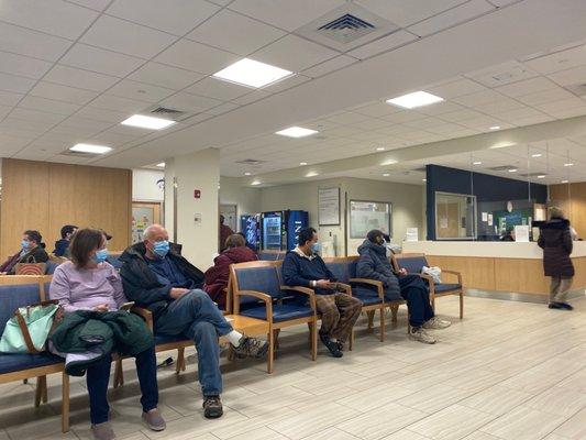 Emergency Department Waiting Room (with reception in background).