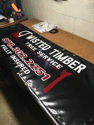 Vinyl banner that we did for a customer.