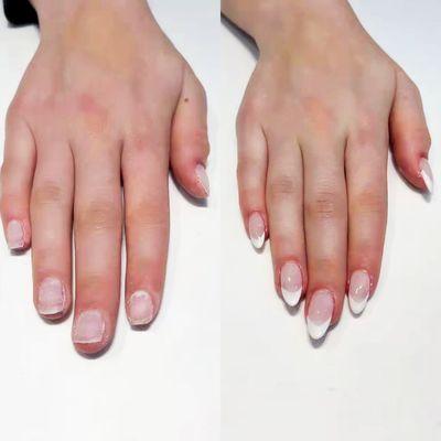 Nails before and after