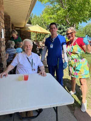 One of the 6 summertime lunches we host outside for our lovely residents