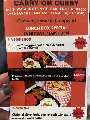 Check out the veggie box special...what a steal!