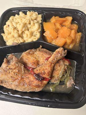 Baked Chicken w/Yams/Mac And Cheese ..