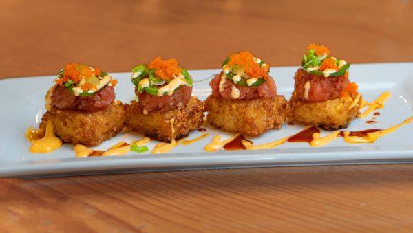 Spicy tuna crispy rice.